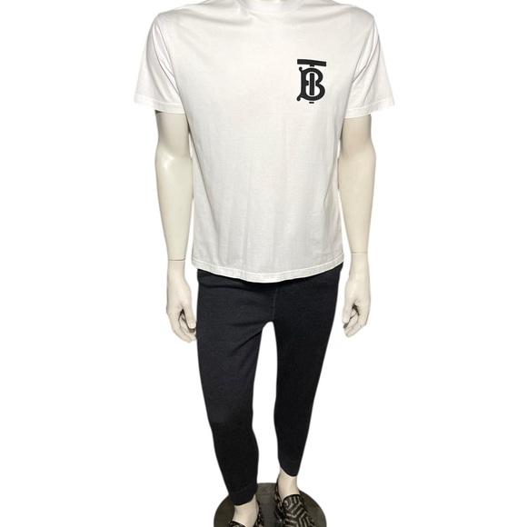 Burberry TB Monogram T-Shirt – White Cotton - Picture 3 of 7